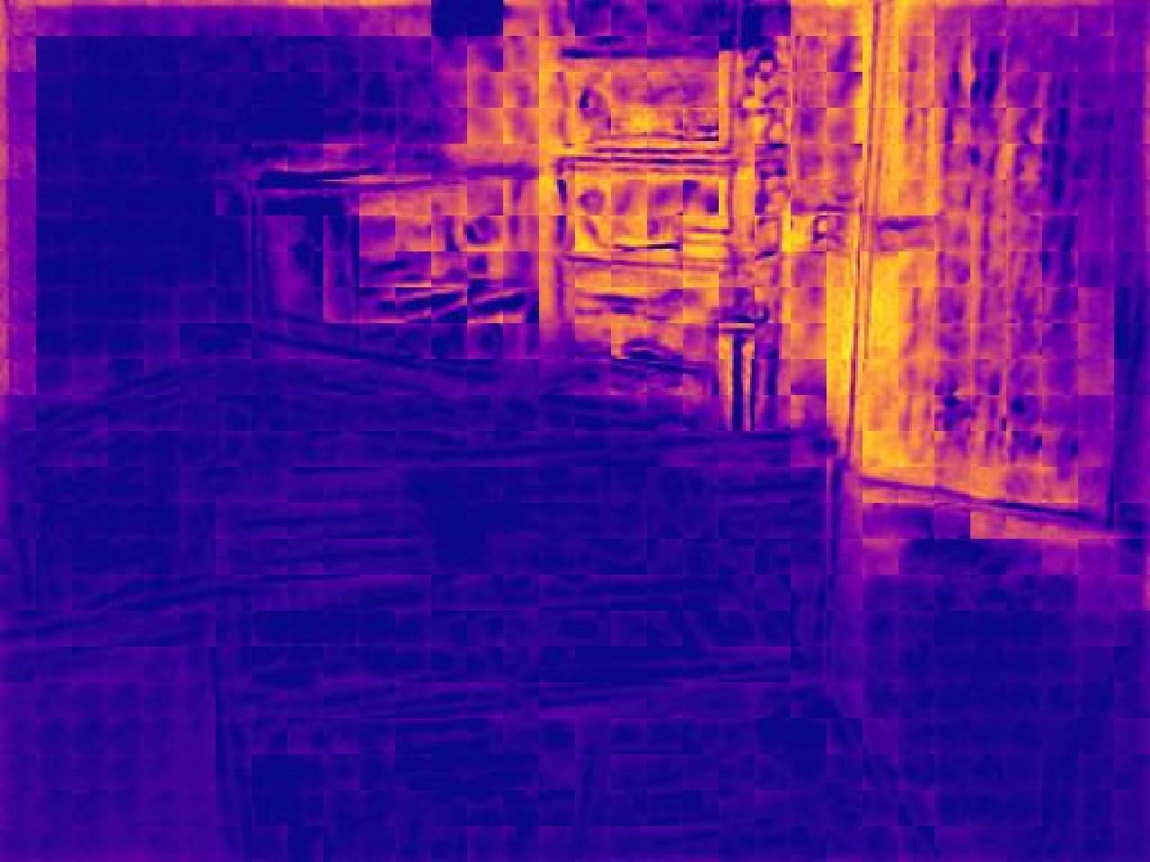 Predicted relative-improvement map, plasma colormap