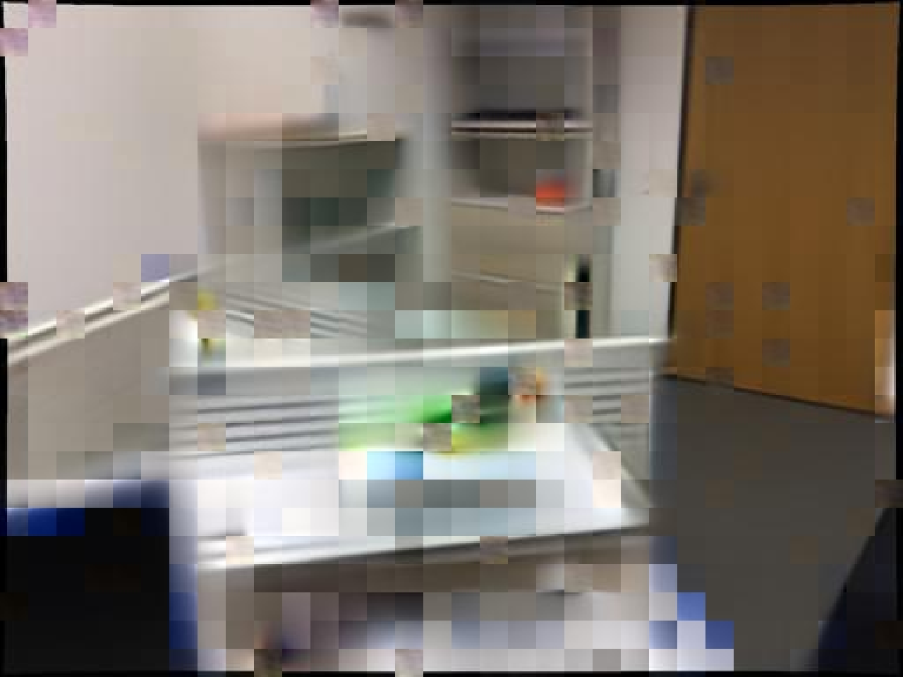 Masked autoencoder reconstruction of the target