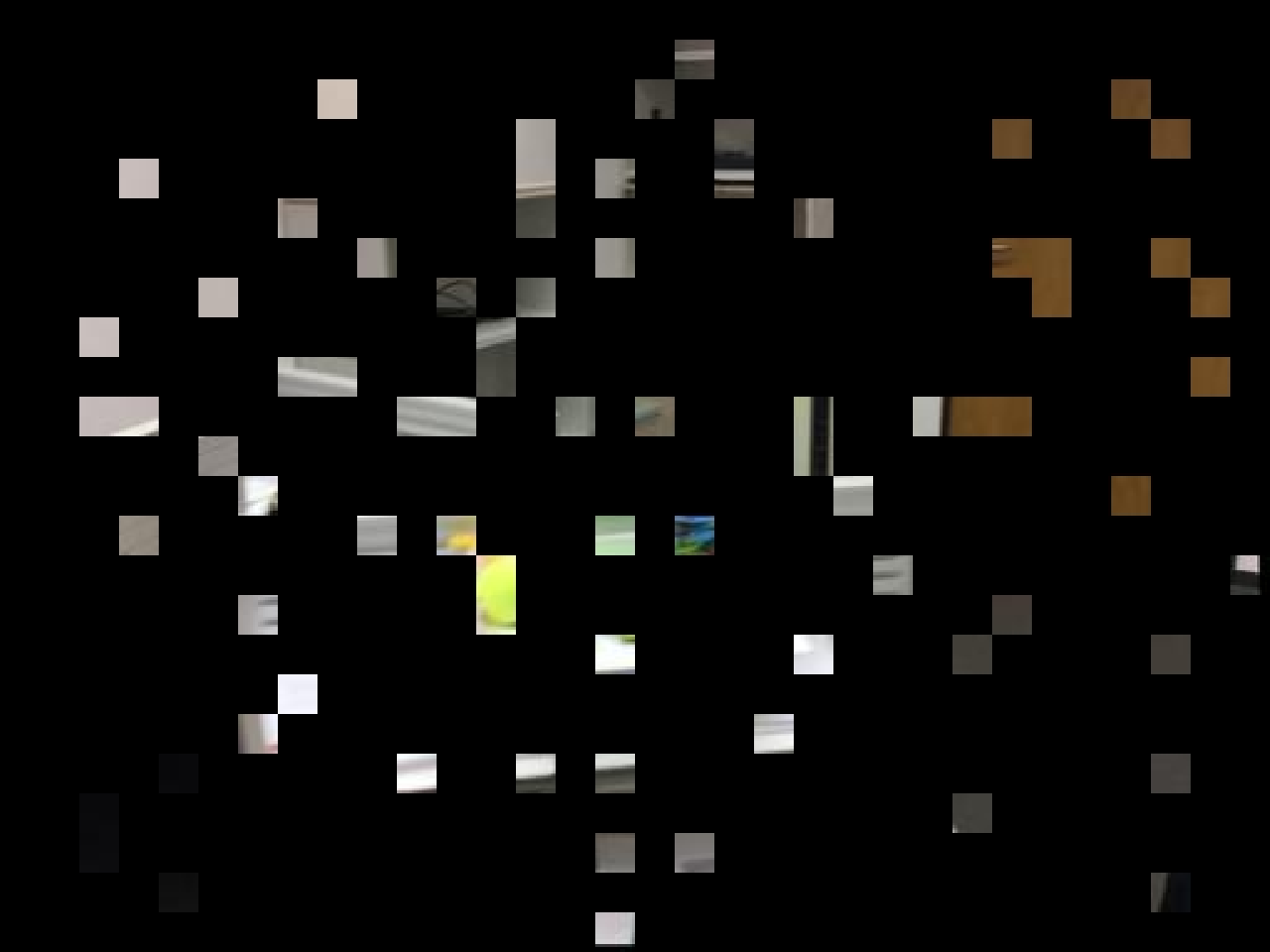 Heavily masked target view